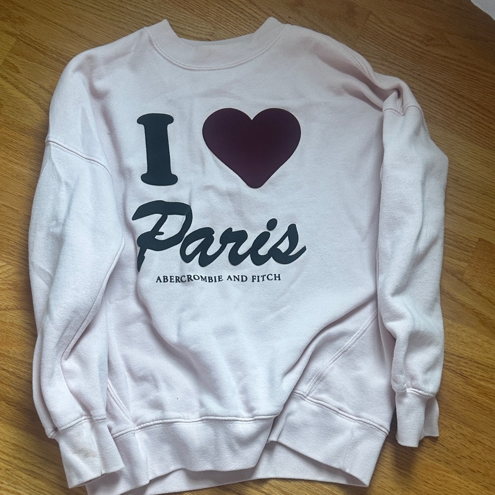 Abercrombie & Fitch Light Pink Paris Sweatshirt